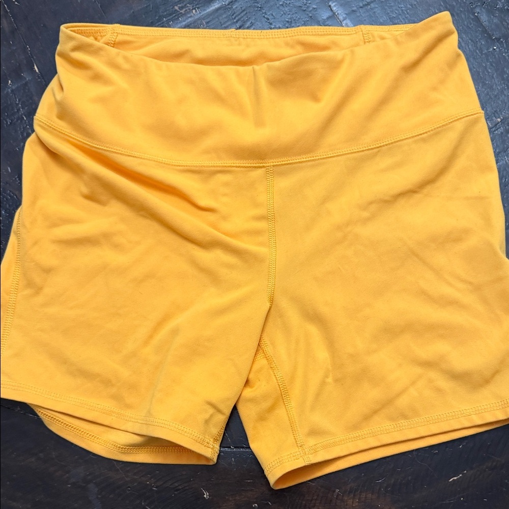 DSG Women's Mustard Yellow High-Rise Bike Shorts